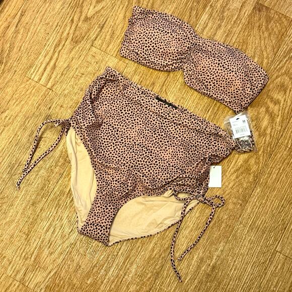 A Pea in the Pod Maternity Animal Print Convertible Two-Piece Swimsuit Set - Picture 2 of 12